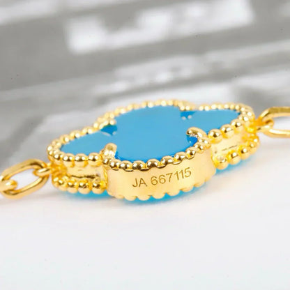 [Lira Jewelry] CLOVER 5 MOTIF TURQUOISE BRACELET COLLECTION