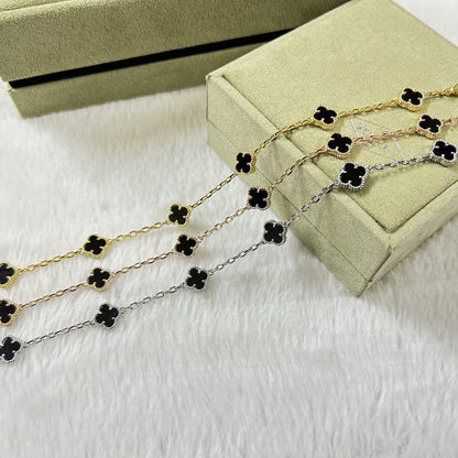 [Lira Jewelry]CLOVER 6 MOTIF  ONYXS BRACELET