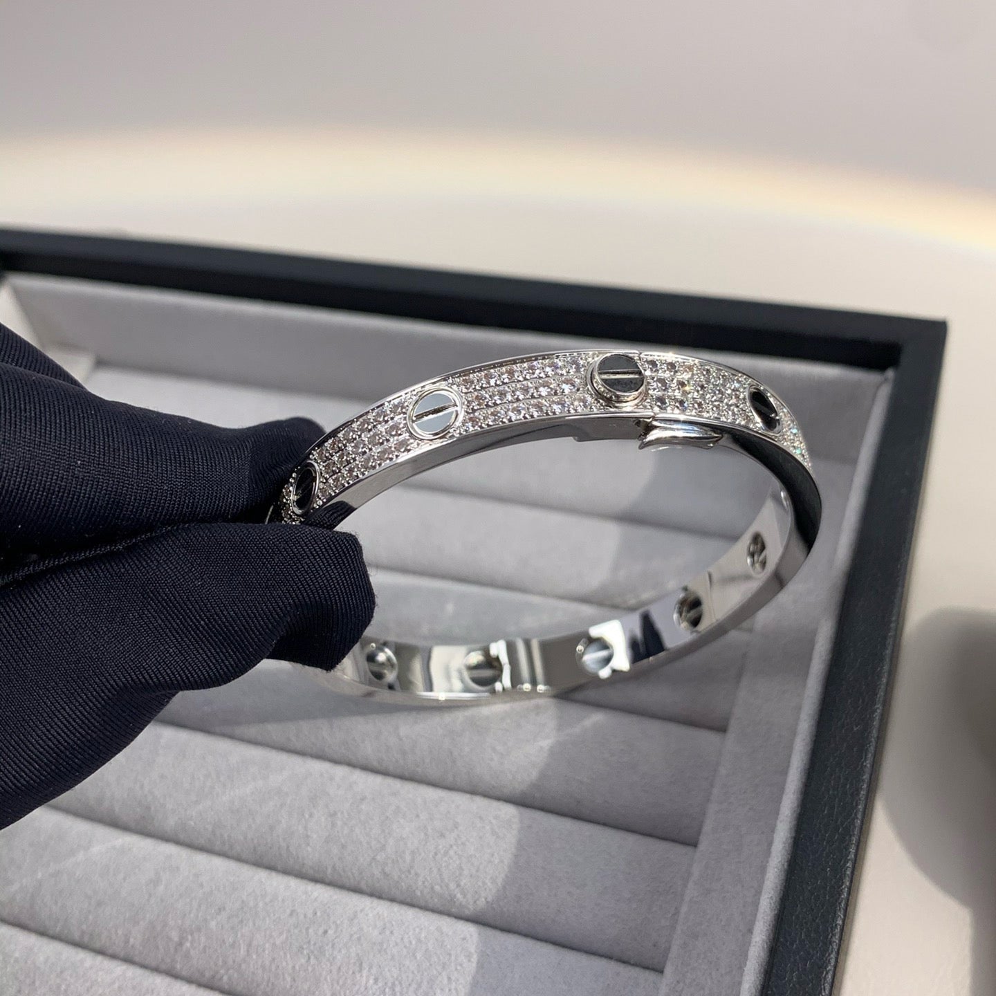 [Lira Jewelry]LOVE BRACELET 6.1MM DIAMOND-PAVED CERAMIC