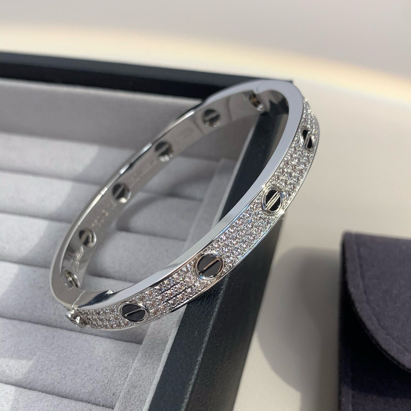 [Lira Jewelry]LOVE BRACELET 6.1MM DIAMOND-PAVED CERAMIC
