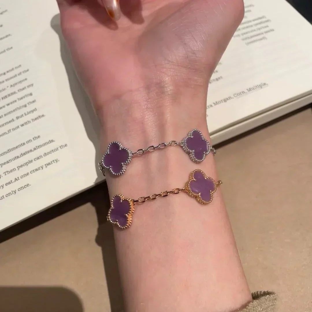 [Lira Jewelry] CLOVER 5 MOTIF VIOLET BRACELET COLLECTION