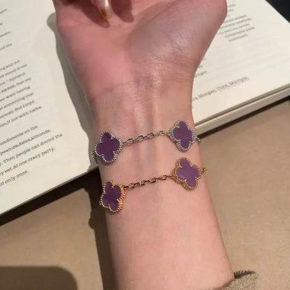 [Lira Jewelry] CLOVER 5 MOTIF VIOLET BRACELET COLLECTION