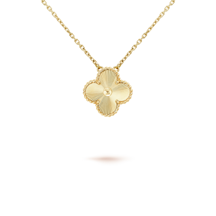 [Lira Jewelry]CLOVER 15MM LASER NECKLACE