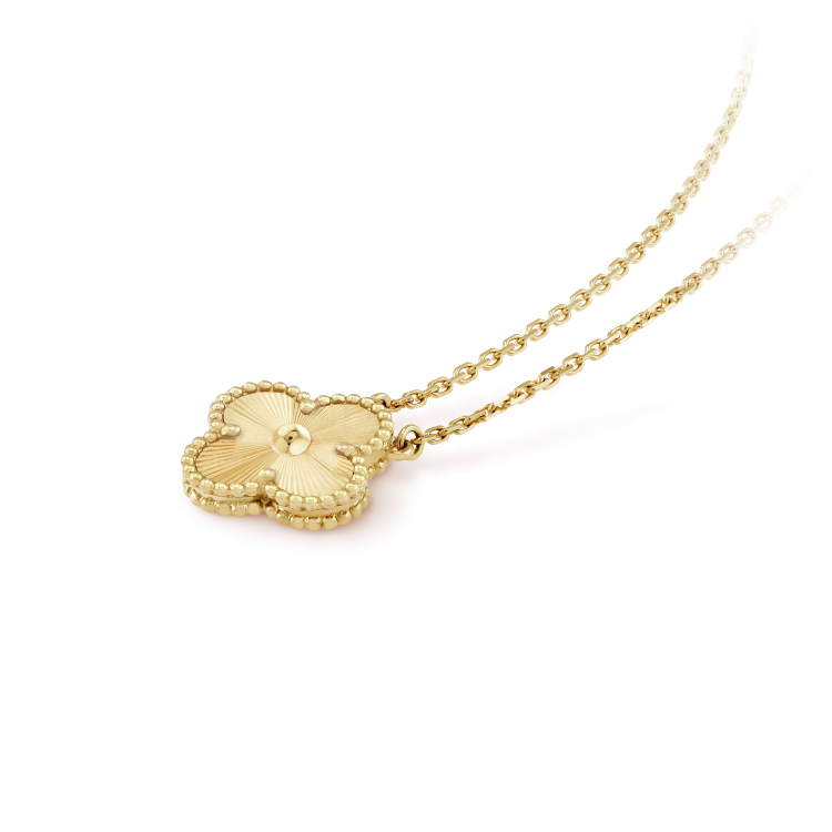 [Lira Jewelry]CLOVER 15MM LASER NECKLACE