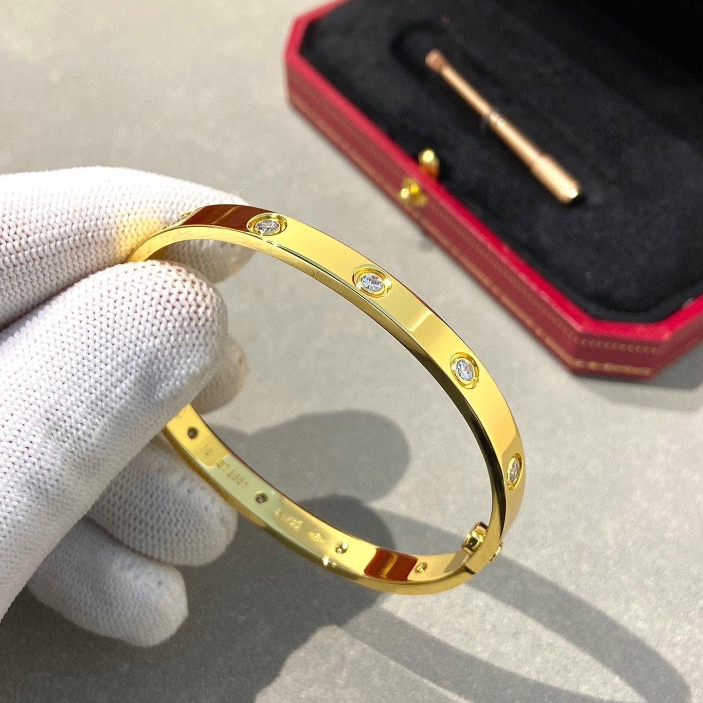 [Lira Jewelry]LOVE BRACELET 6.1MM 10 DIAMONDS