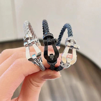 [Lira Jewelry]FORCE LARGE HORSESHOE NO DIAMOND BRACELET SILVER