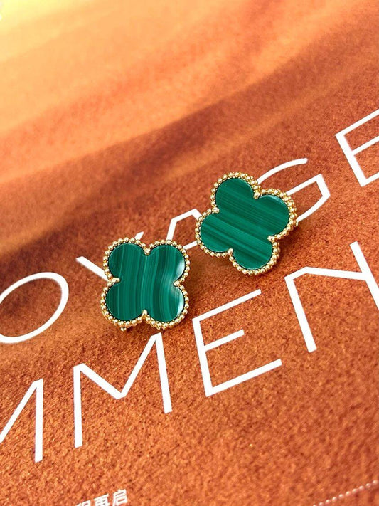 [Lira Jewelry] CLOVER LARGE (20mm) 1 MOTIFS GREENER MOP STUD EARRINGS