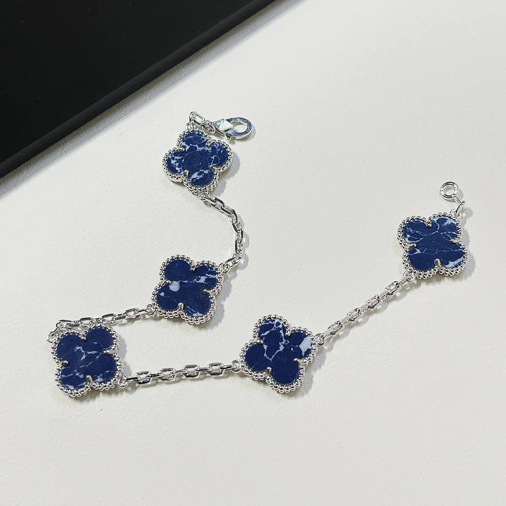 [Lira Jewelry]CLOVER 5 MOTIF PIETERSITE BRACELET COLLECTION