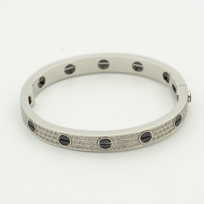 [Lira Jewelry]LOVE BRACELET 6.1MM DIAMOND-PAVED CERAMIC