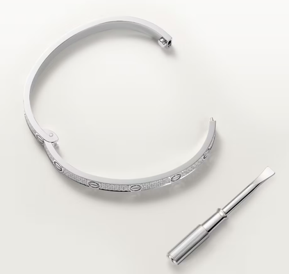 [Lira Jewelry]NEW-LOVE-4.8MM-Width Diamond-Studded Bracelet