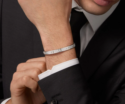 [Lira Jewelry]NEW-LOVE-6.1MM-Width Diamond-Studded Bracelet