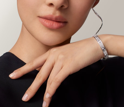 [Lira Jewelry]NEW-LOVE-6.1MM-Width Diamond-Studded Bracelet