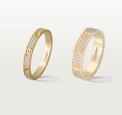 [Lira Jewelry]LOVE RING 2.6mm-wide full-diamond ring Gold