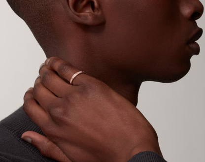 [Lira Jewelry]LOVE RING 2.6mm-wide full-diamond ring Rose Gold
