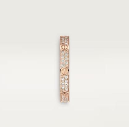 [Lira Jewelry]LOVE RING 2.6mm-wide full-diamond ring Rose Gold