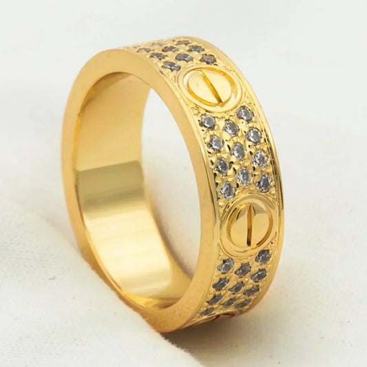 [Lira Jewelry]LOVE RING 5.5MM DIAMONDS PAVED