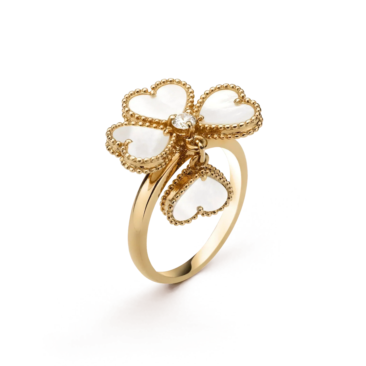 [Lira Jewelry]SWEET CLOVER WHITE MOP RING