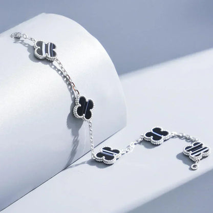 [Lira Jewelry] CLOVER 5 MOTIF PULSAR STONE BRACELET COLLECTION