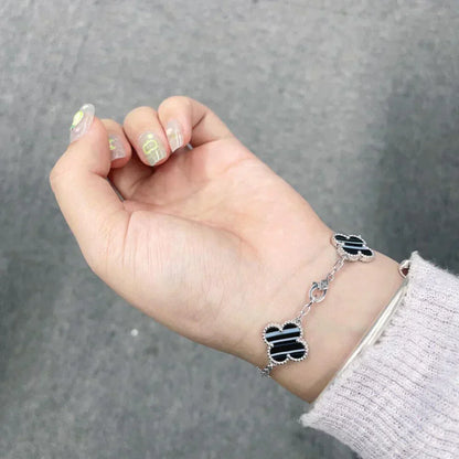 [Lira Jewelry] CLOVER 5 MOTIF PULSAR STONE BRACELET COLLECTION