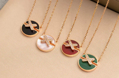 [Lira Jewelry]JEUX DE ROSE GOLD DIAMOND NECKLACE