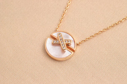 [Lira Jewelry]JEUX DE ROSE GOLD DIAMOND NECKLACE
