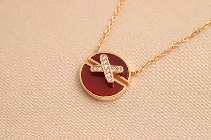 [Lira Jewelry]JEUX DE ROSE GOLD DIAMOND NECKLACE