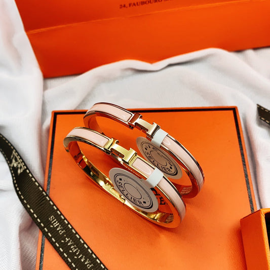 [Lira Jewelry]CLASSIC HM CLIC  PINK 8MM ENAMEL BRACELET