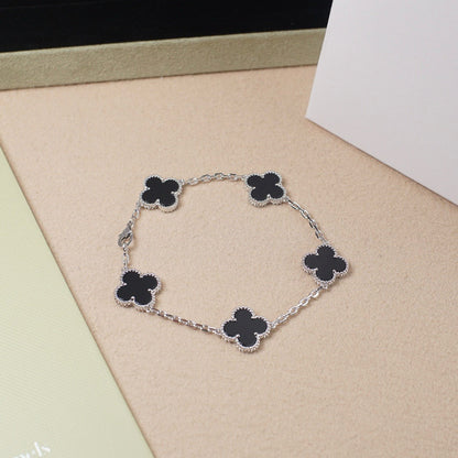 [Lira Jewelry] CLOVER 5 MOTIF ONYXS BRACELET COLLECTION
