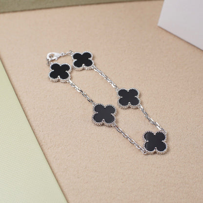 [Lira Jewelry] CLOVER 5 MOTIF ONYXS BRACELET COLLECTION