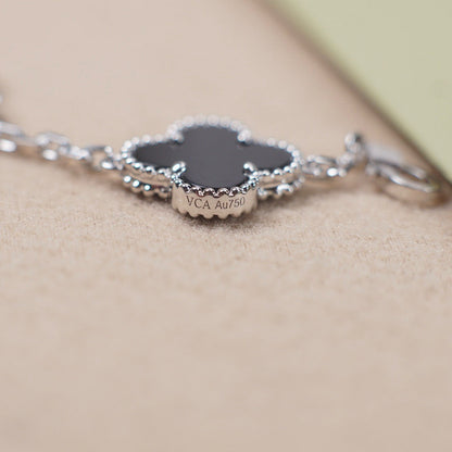 [Lira Jewelry] CLOVER 5 MOTIF ONYXS BRACELET COLLECTION
