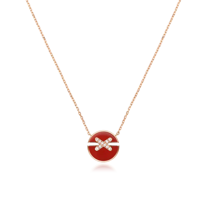[Lira Jewelry]JEUX DE ROSE GOLD DIAMOND NECKLACE