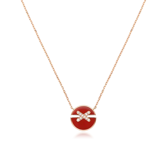 [Lira Jewelry]JEUX DE ROSE GOLD DIAMOND NECKLACE