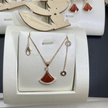 [Lira Jewelry]DREAM NECKLACE CARNELIAN DIAMOND
