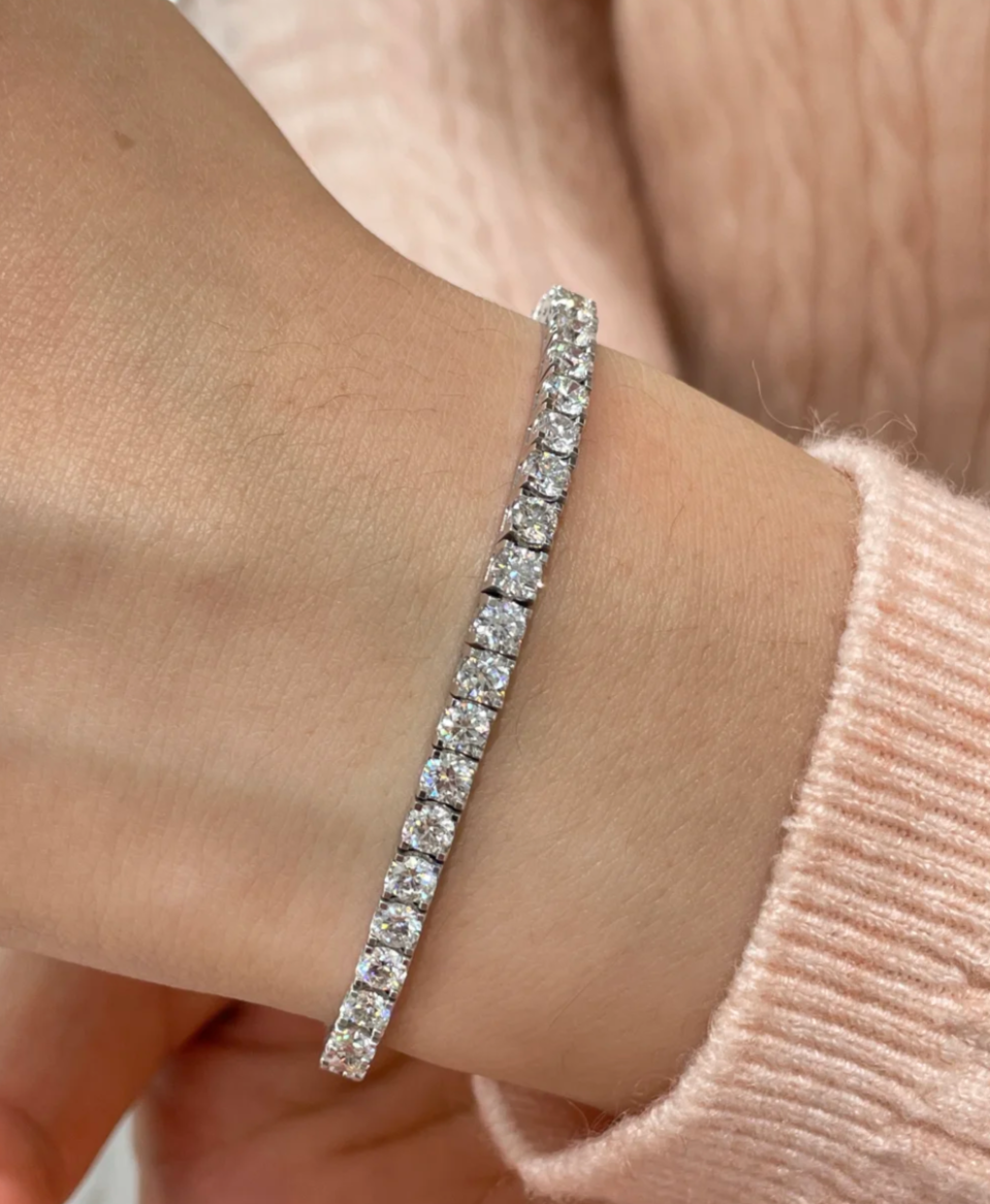[Lira Jewelry]  CLASSIC BASEBALL BRACELAT, 52 DIAMOND