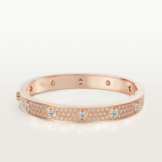 [Lira Jewelry]LOVE BRACELET 6.1MM DIAMOND-PAVED 10 BIG DIAMONDS
