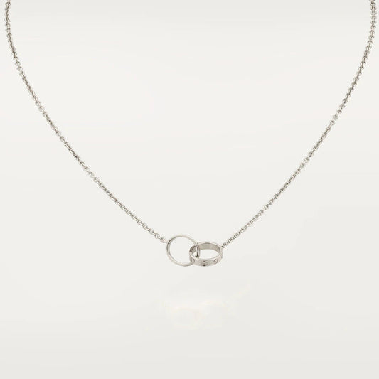 [Lira Jewelry]LOVE NECKLACE PINK GOLD AND SILVER