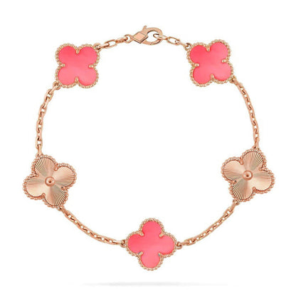 [Lira Jewelry] CLOVER 5 MOTIFS  PINK MOP BRACELET COLLECTION