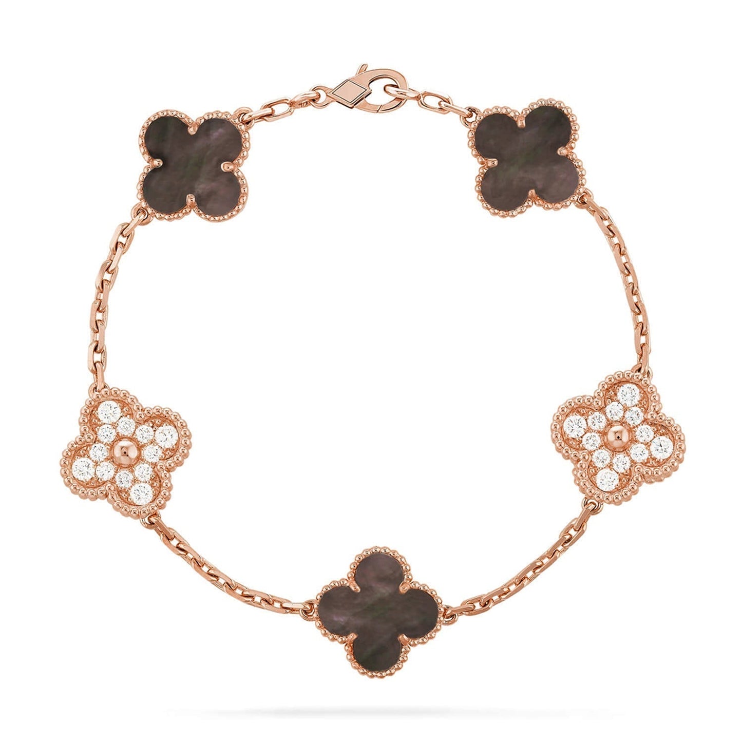 [Lira Jewelry] CLOVER 5 MOTIF GRAY MOP BRACELET COLLECTION