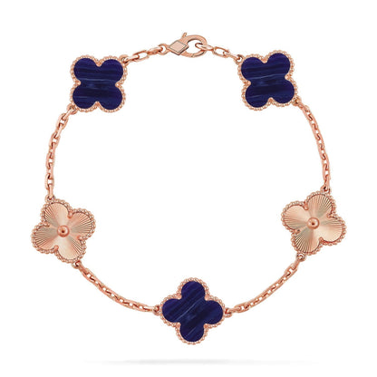 [Lira Jewelry]CLOVER 5 MOTIF PURPLE STRIPES BRACELET COLLECTION