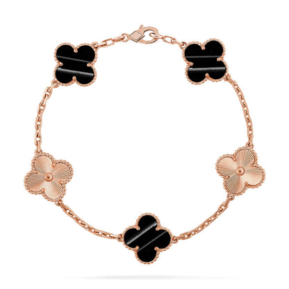 [Lira Jewelry] CLOVER 5 MOTIF PULSAR STONE BRACELET COLLECTION
