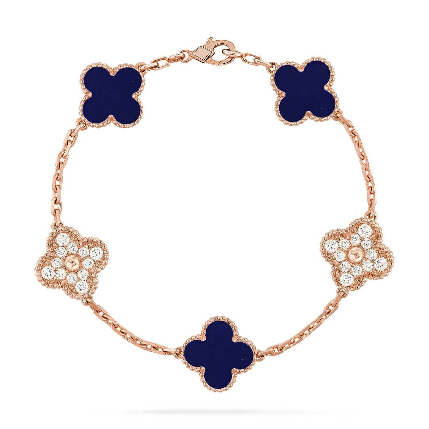 [Lira Jewelry]CLOVER 5 MOTIF LAPIS LAZULI BRACELET COLLECTION