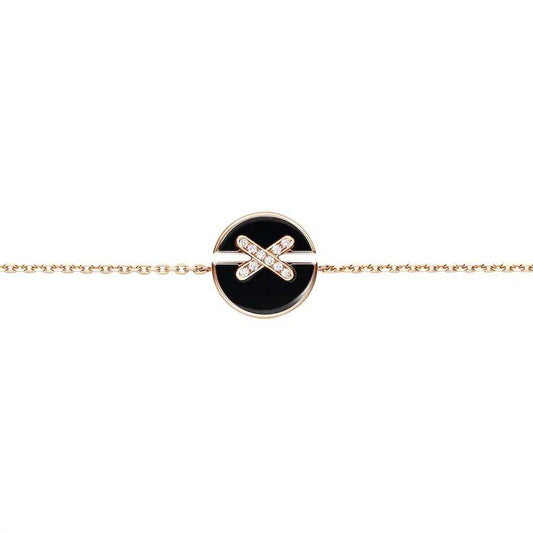 [Lira Jewelry]JEUX DE BRACELET ONYX PINK GOLD DIAMOND