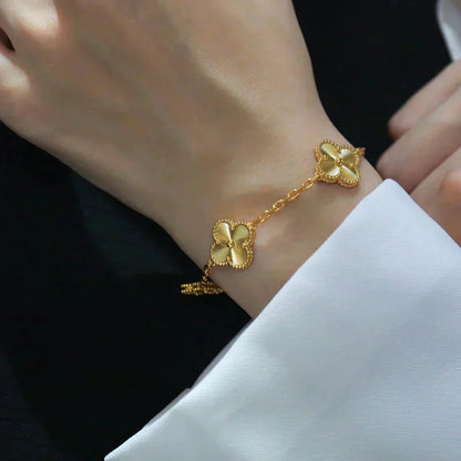 [Lira Jewelry] CLOVER 5 MOTIF LASER BRACELET COLLECTION