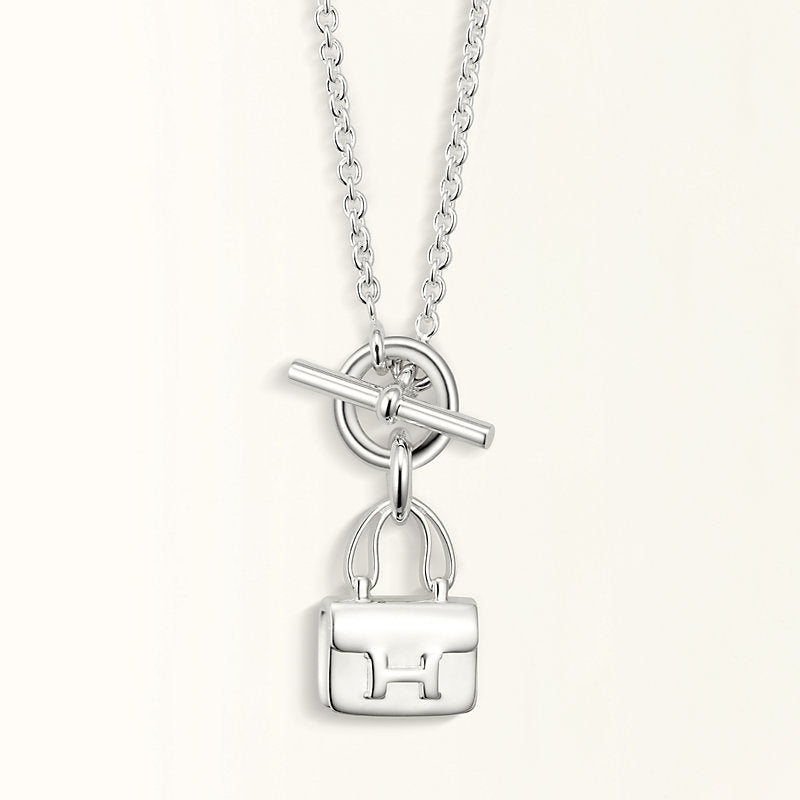 [Lira Jewelry]POP H PEDANT SILVER NECKLACE