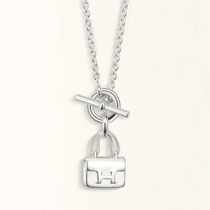 [Lira Jewelry]POP H PEDANT SILVER NECKLACE
