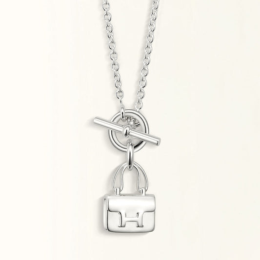 [Lira Jewelry]POP H PEDANT SILVER NECKLACE