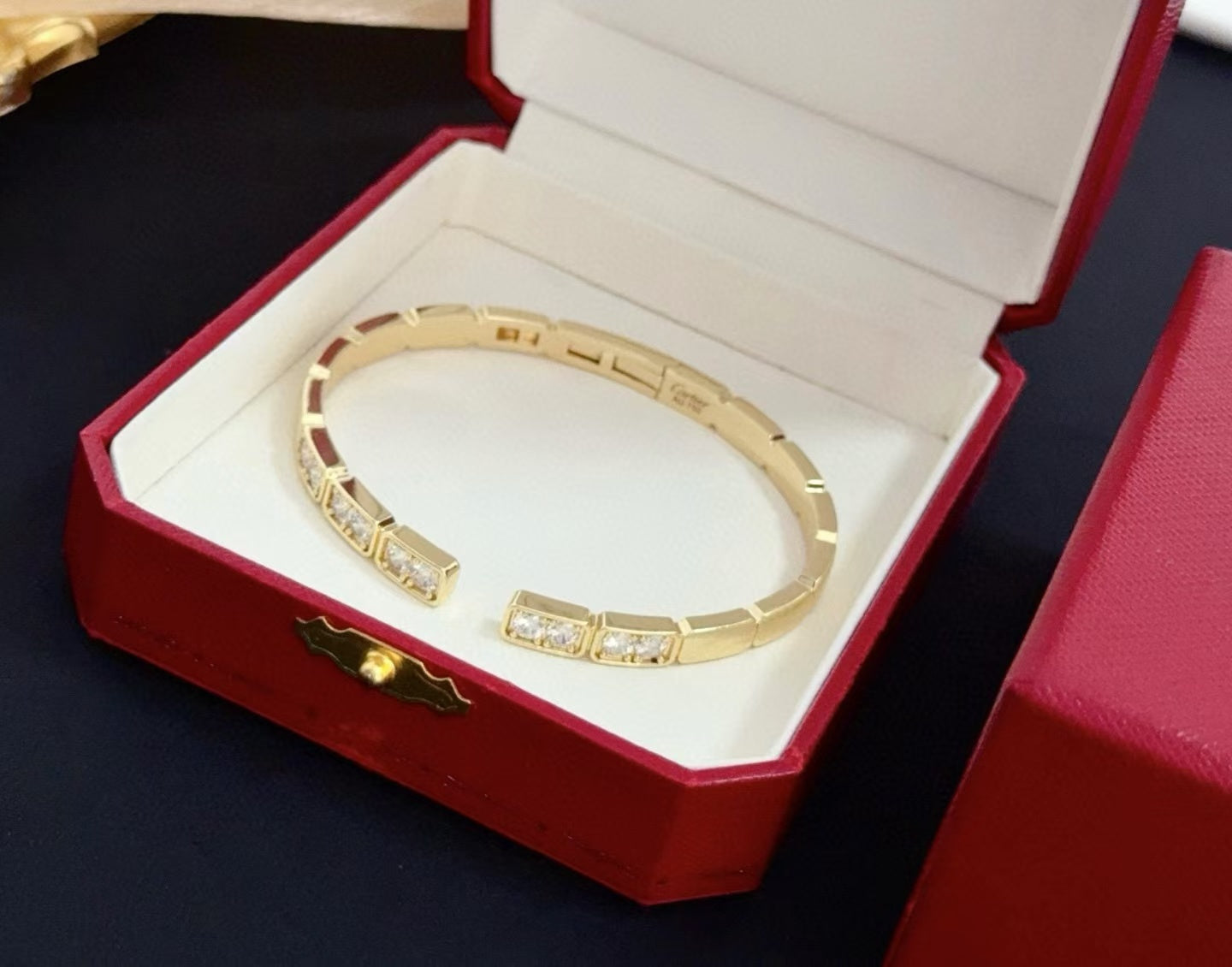 [Lira Jewelry jewelrys]LOVE DIAMOND OPEN  BRACELET