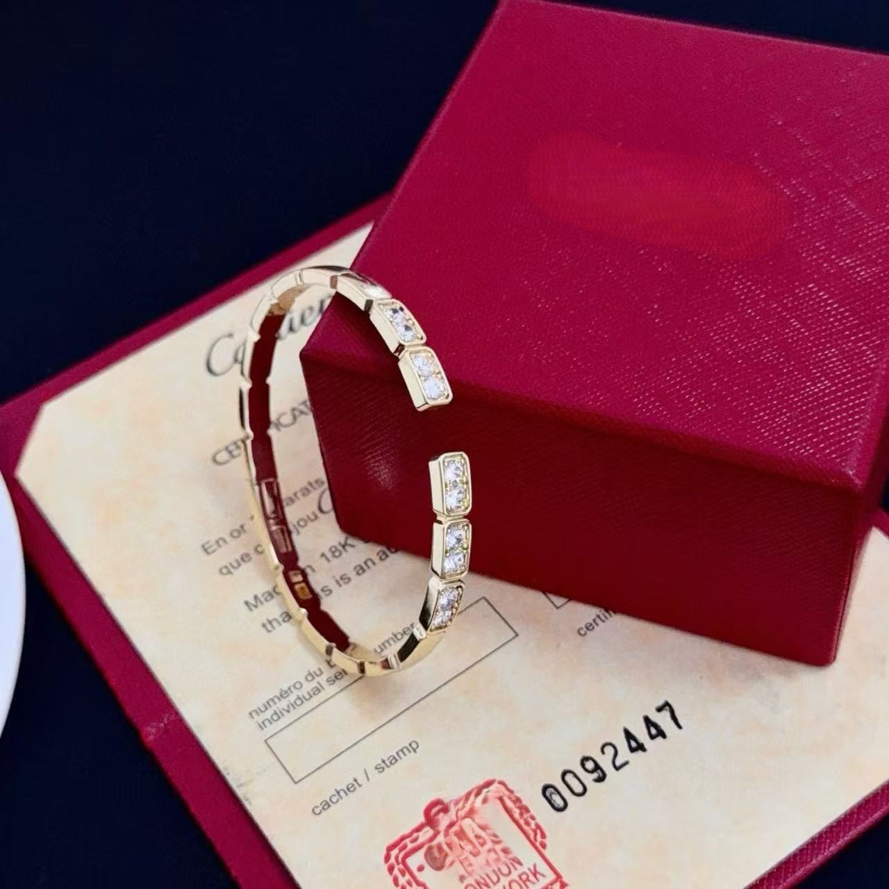 [Lira Jewelry jewelrys]LOVE DIAMOND OPEN  BRACELET