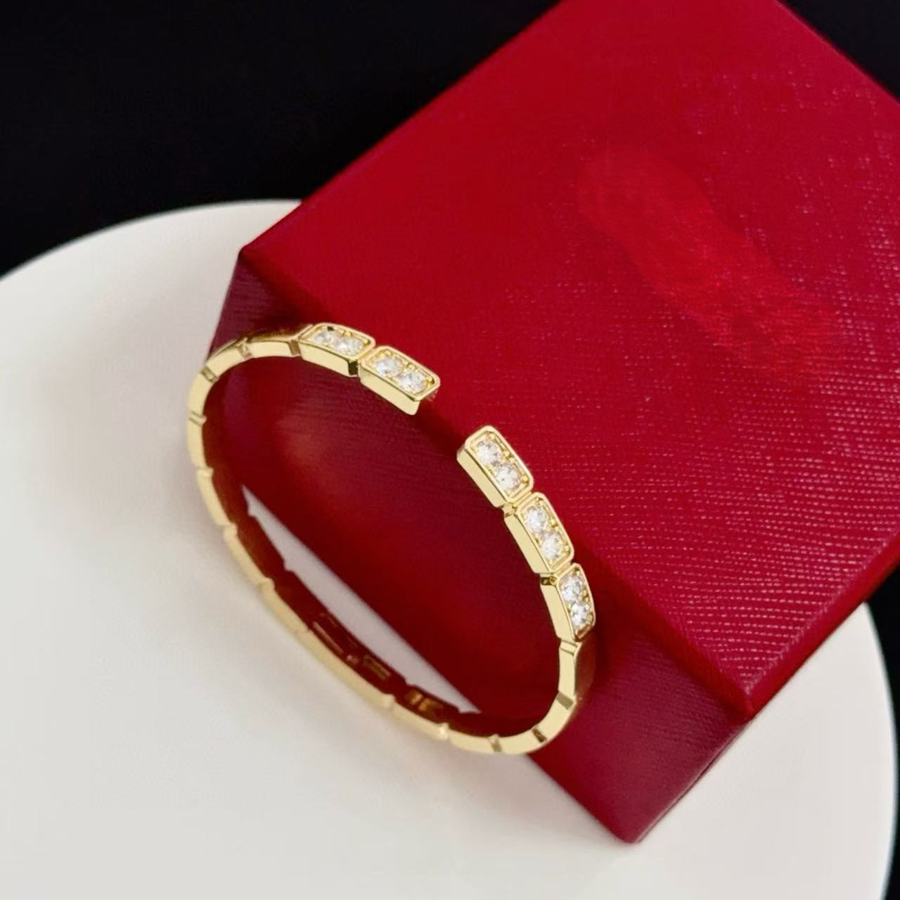 [Lira Jewelry jewelrys]LOVE DIAMOND OPEN  BRACELET