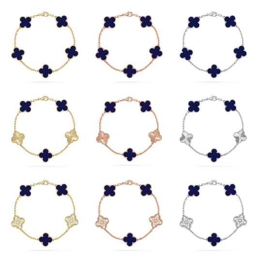 [Lira Jewelry]CLOVER 5 MOTIF LAPIS LAZULI BRACELET COLLECTION